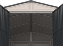 Duramax Woodbridge Plus Resin Shed with floor foundation 10.5 x 8 (3.4m x 2.4m) - Dark Grey