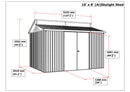 Duramax Aluminium Skylight Garden Shed - 3233mm (L) x 2319mm (W) x 2352mm (H) - available from Mid April 2025 - PRE ORDER NOW !