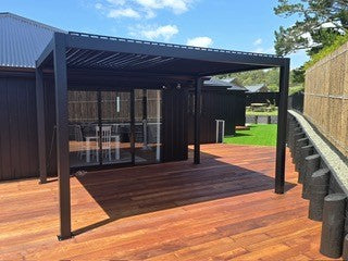 TLP "Best Value" 6mx4mx2.5m Louvre Pergola - Free Standing Manual Crank - Available now !