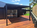 TLP "Best Value" 4mx4mx2.5m Louvre Pergola - Free Standing Manual Crank - In stock now