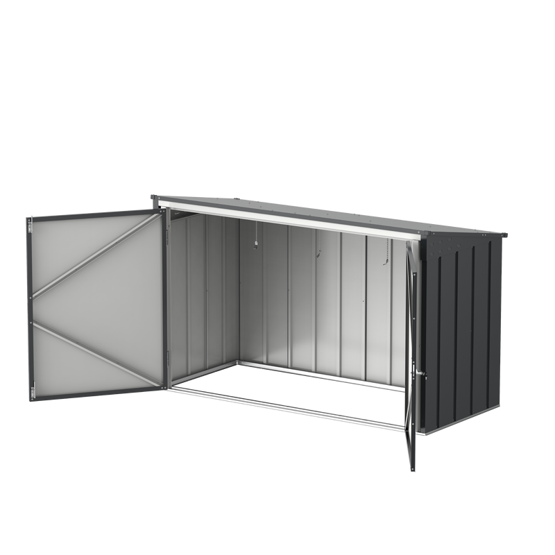 Duramax Galvanised Steel Triple Wheelie Bin Store – Anthracite Grey - Available April 2025 - PRE ORDER NOW