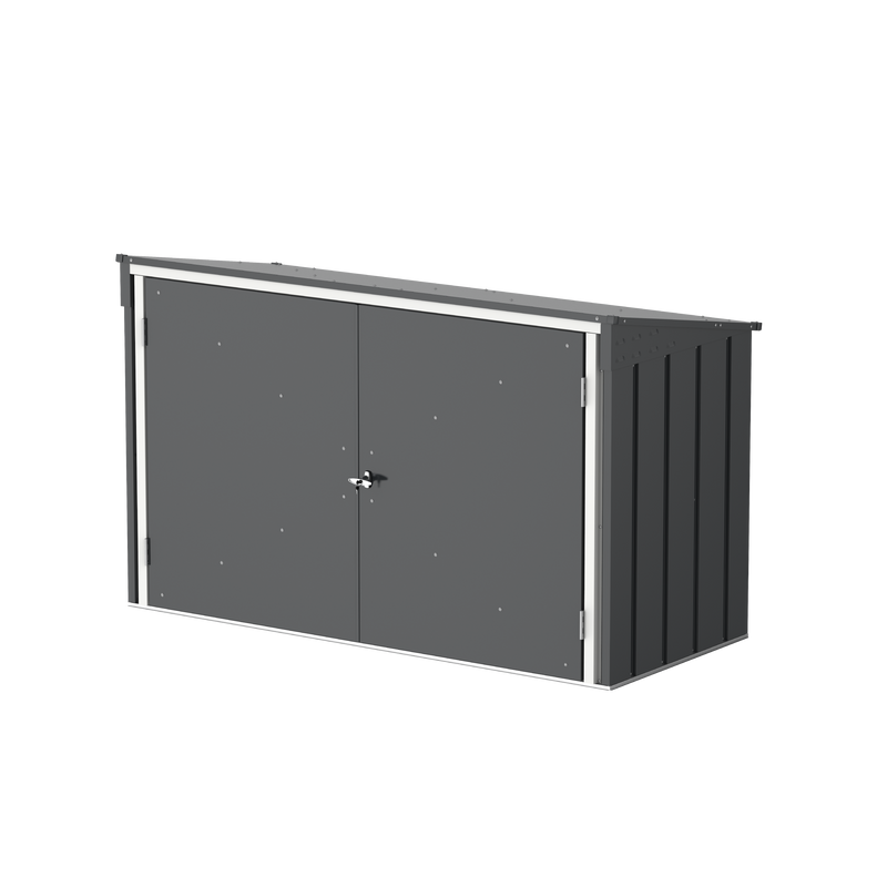 Duramax Galvanised Steel Triple Wheelie Bin Store – Anthracite Grey